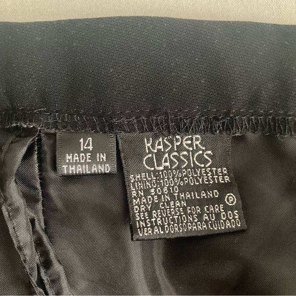 KASPER basic black slacks - Picture 3 of 9